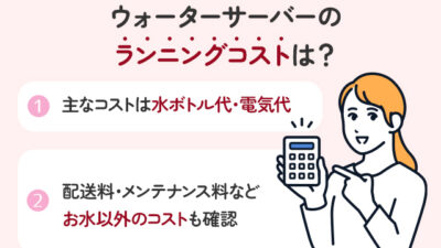 【保存版】ウォーターサーバーのランニングコストは？