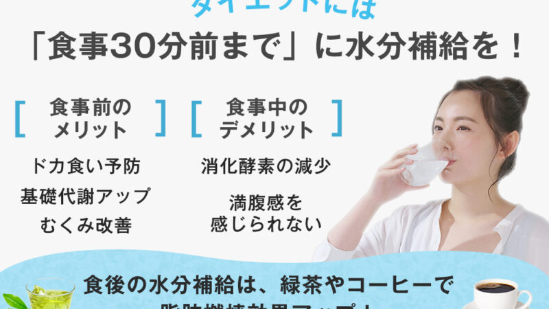 【保存版】食事中や食後にお水を飲んでもいいの？