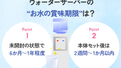 【保存版】ウォーターサーバーの水の賞味期限はどれくらい？