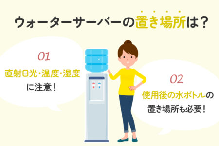 ウォーターサーバーの置き場所について説明する画像