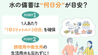 【保存版】災害用の備蓄水は何日分が目安？