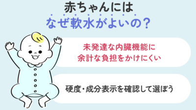赤ちゃんに軟水は本当に必要？硬水との違いと選び方