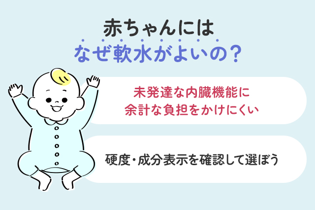 赤ちゃんに軟水は本当に必要？硬水との違いと選び方
