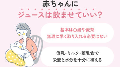 赤ちゃんにジュースは与えてよい？種類の違いと注意点