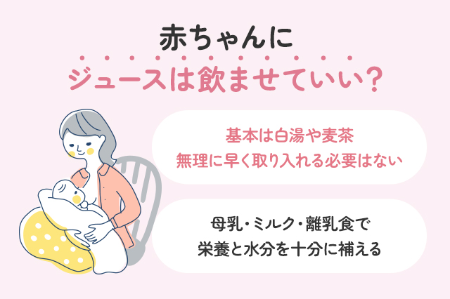赤ちゃんにジュースは与えてよい？種類の違いと注意点