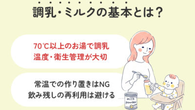 調乳・ミルクの基本まとめ｜作り方・温度・水・保存方法まで解説