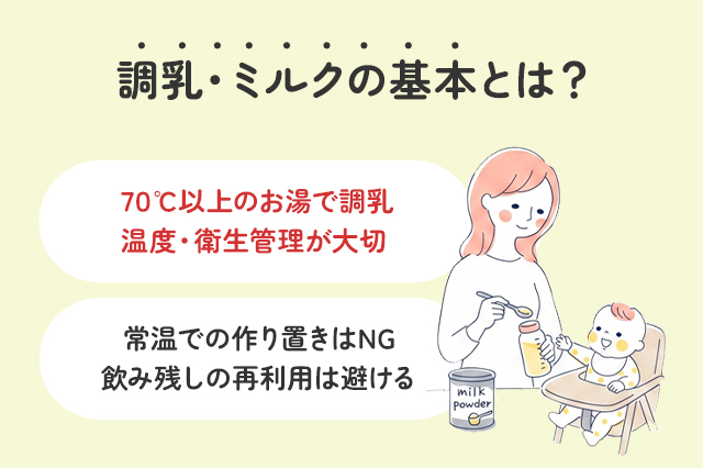 調乳・ミルクの基本まとめ｜作り方・温度・水・保存方法まで解説