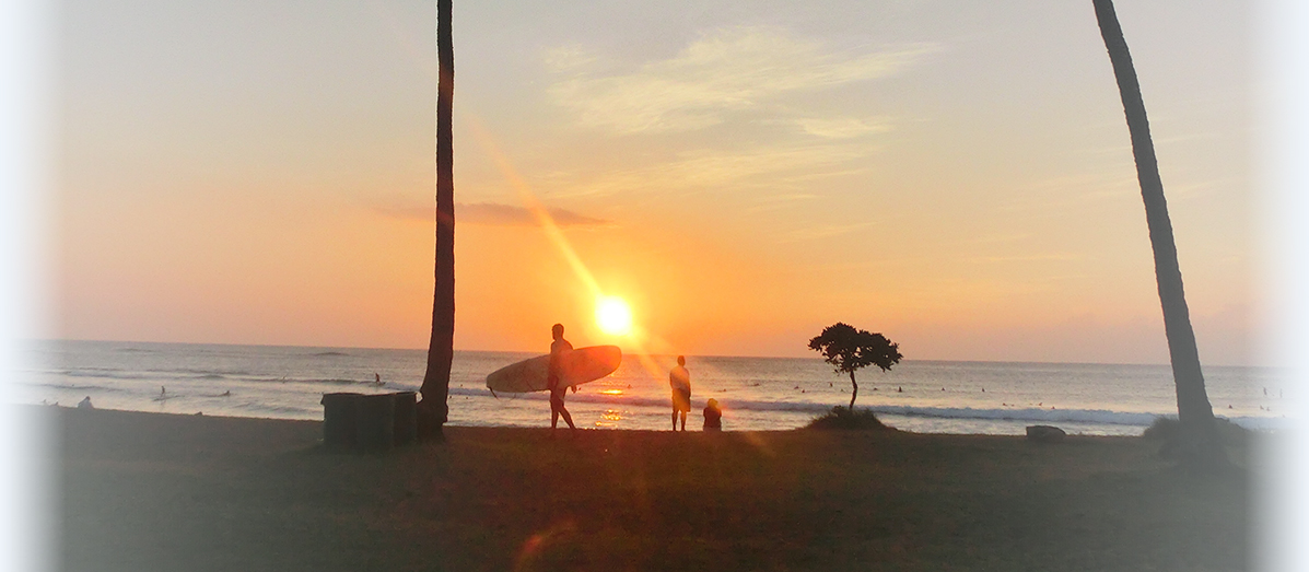 ハワイの夕景写真