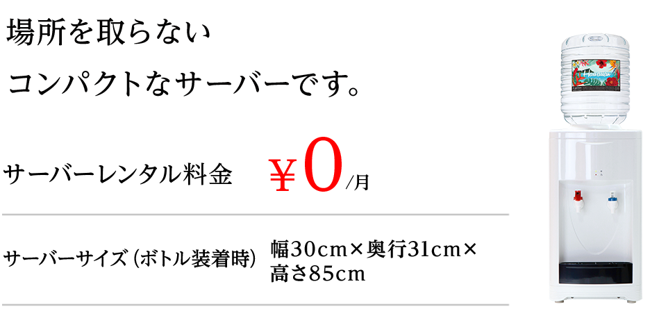 場所を取らないコンパクトなサーバーです。サーバーレンタル料金￥0（税別）/月